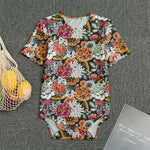 Asian Chrysanthemum Pattern Print Men's Bodysuit