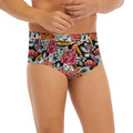 Asian Chrysanthemum Pattern Print Men's Briefs