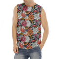 Asian Chrysanthemum Pattern Print Men's Fitness Tank Top