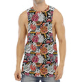 Asian Chrysanthemum Pattern Print Men's Muscle Tank Top