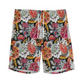 Asian Chrysanthemum Pattern Print Men's Athletic Shorts