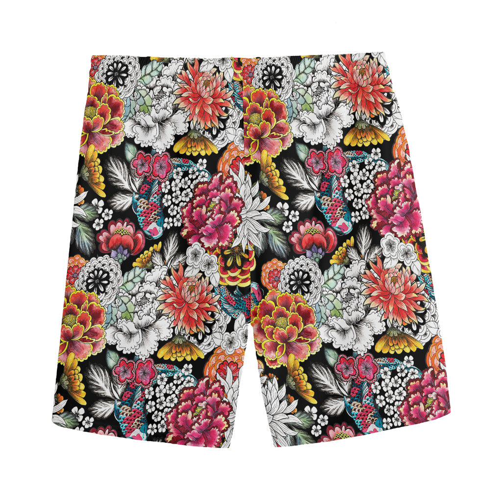 Asian Chrysanthemum Pattern Print Men's Sports Shorts