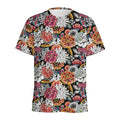 Asian Chrysanthemum Pattern Print Men's Athletic T-Shirt