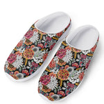 Asian Chrysanthemum Pattern Print Mesh Casual Shoes