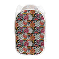 Asian Chrysanthemum Pattern Print Mesh Laundry Hamper
