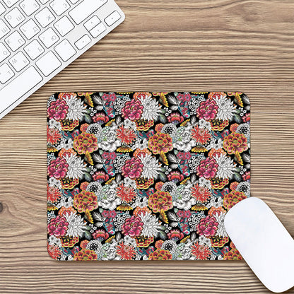 Asian Chrysanthemum Pattern Print Mouse Pad
