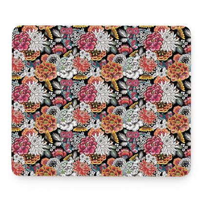 Asian Chrysanthemum Pattern Print Mouse Pad