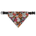 Asian Chrysanthemum Pattern Print Over The Collar Dog Bandana