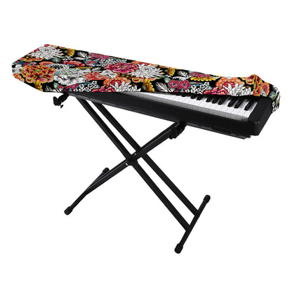 Asian Chrysanthemum Pattern Print Piano Keyboard Cover