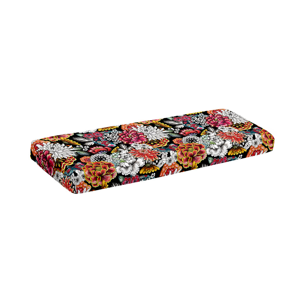 Asian Chrysanthemum Pattern Print Piano Keyboard Cover