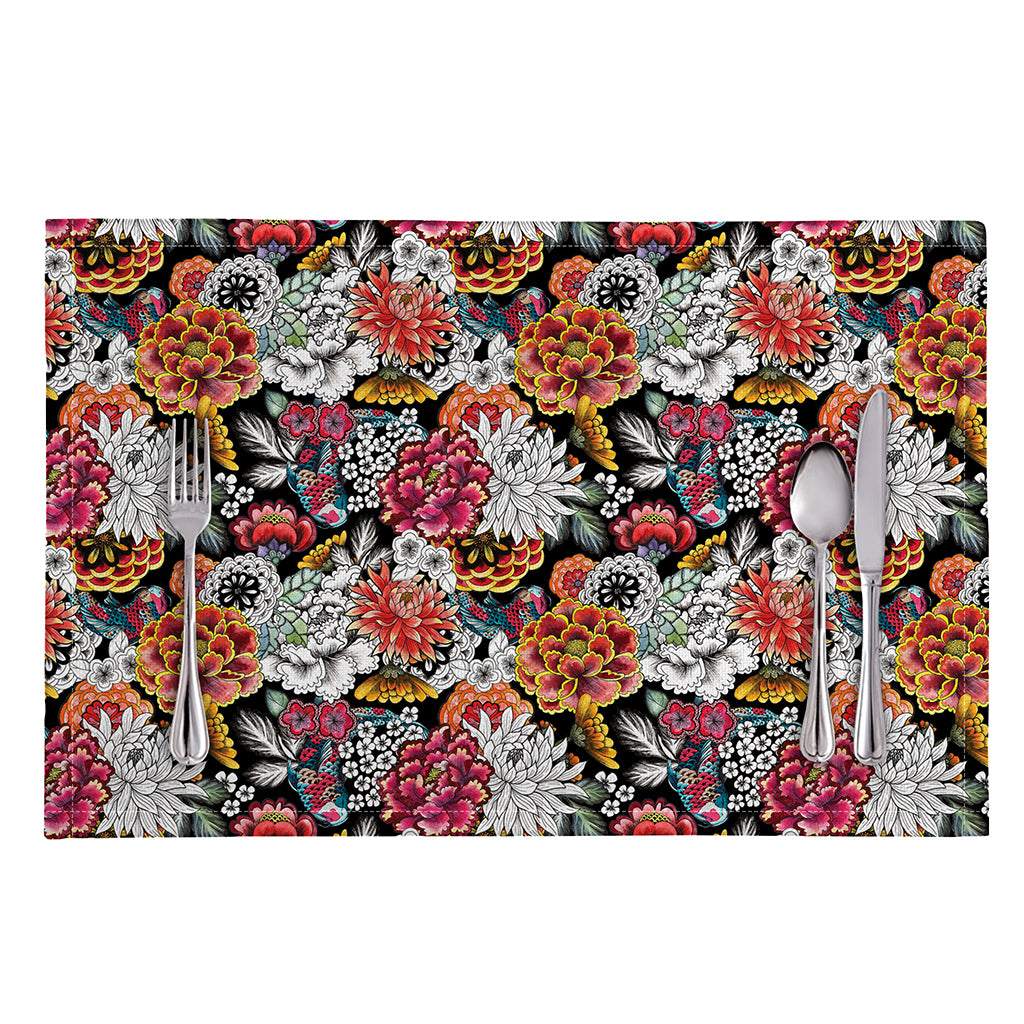 Asian Chrysanthemum Pattern Print Placemat