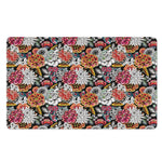 Asian Chrysanthemum Pattern Print Polyester Doormat