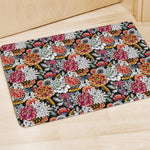 Asian Chrysanthemum Pattern Print Polyester Doormat