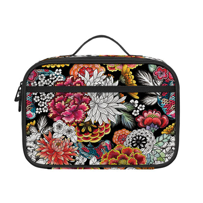 Asian Chrysanthemum Pattern Print Portable Lunch Bag