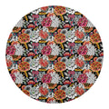 Asian Chrysanthemum Pattern Print Round Blanket