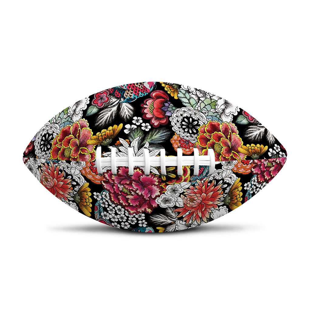 Asian Chrysanthemum Pattern Print Rugby Ball