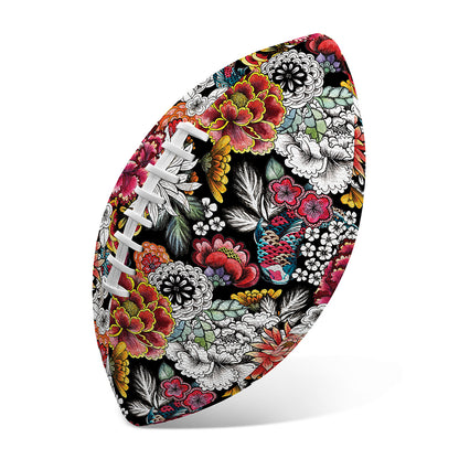 Asian Chrysanthemum Pattern Print Rugby Ball
