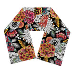 Asian Chrysanthemum Pattern Print Scarf