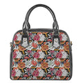 Asian Chrysanthemum Pattern Print Shoulder Handbag