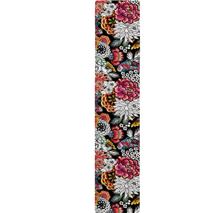 Asian Chrysanthemum Pattern Print Table Runner