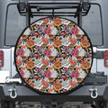Asian Chrysanthemum Pattern Print Tire Cover