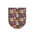 Asian Chrysanthemum Pattern Print Toilet Lid Cover