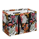 Asian Chrysanthemum Pattern Print Utility Tote Bag