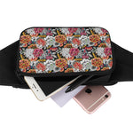 Asian Chrysanthemum Pattern Print Waist Bag