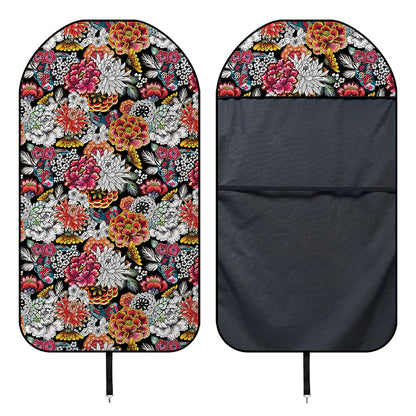 Asian Chrysanthemum Pattern Print Waterproof Car Seat Cover