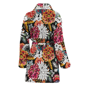 Asian Chrysanthemum Pattern Print Women's Bathrobe