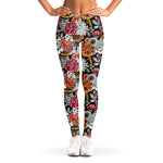 Asian Chrysanthemum Pattern Print Women's Leggings