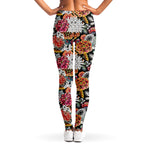 Asian Chrysanthemum Pattern Print Women's Leggings