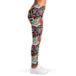 Asian Chrysanthemum Pattern Print Women's Leggings