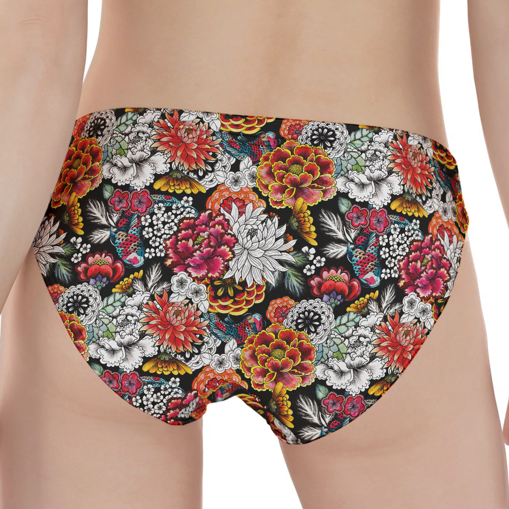 Asian Chrysanthemum Pattern Print Women's Panties