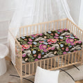 Asian Crane Bird Pattern Print Baby Crib Sheet