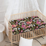 Asian Crane Bird Pattern Print Baby Crib Sheet