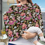 Asian Crane Bird Pattern Print Baby Seat Cover