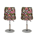 Asian Crane Bird Pattern Print Bar Stool Covers
