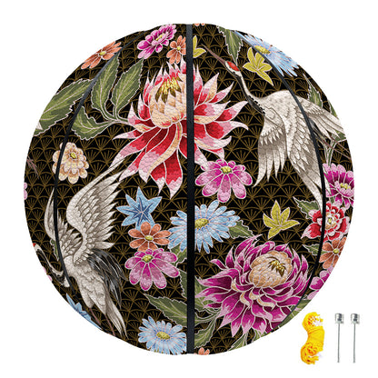 Asian Crane Bird Pattern Print Basketball