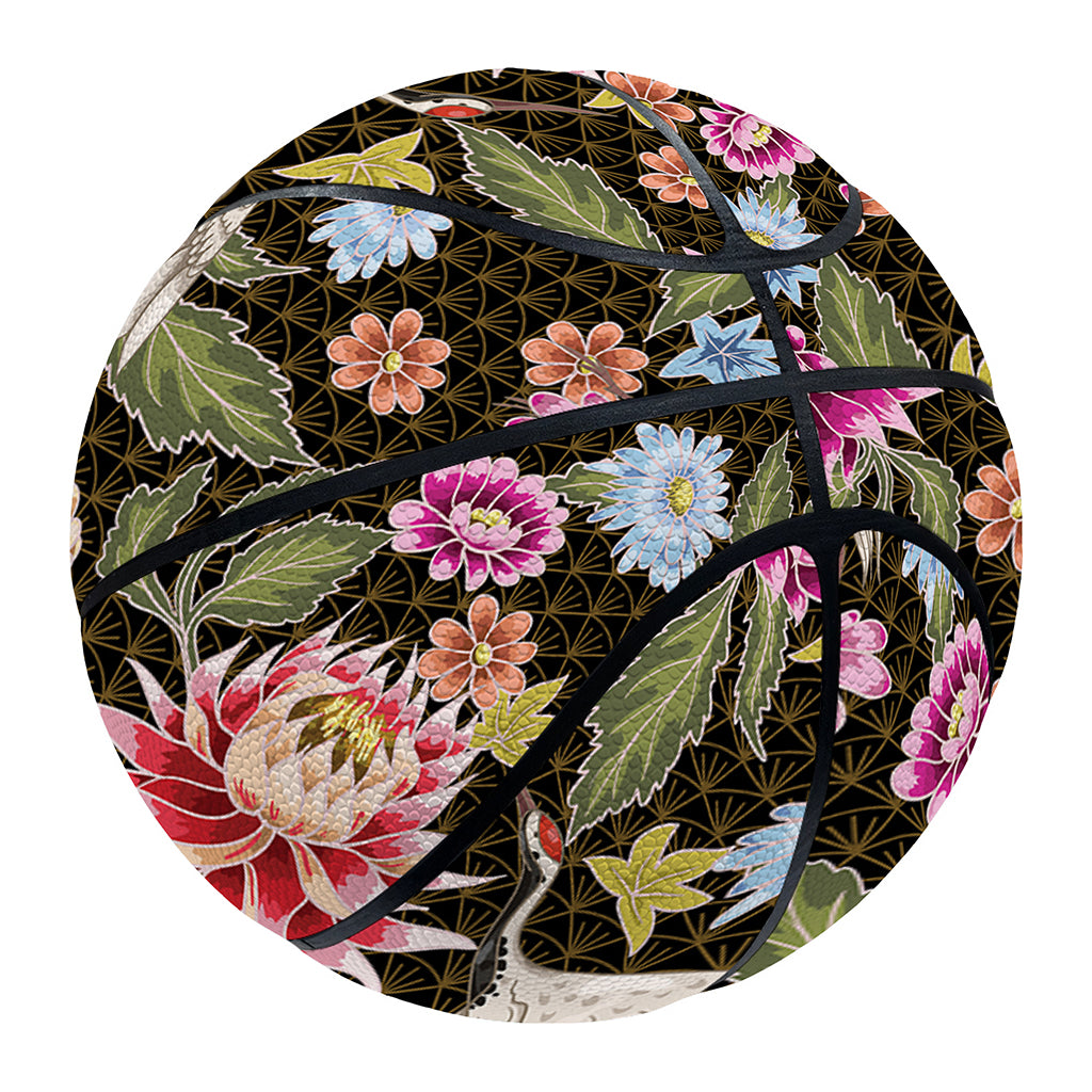 Asian Crane Bird Pattern Print Basketball