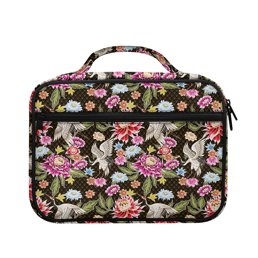Asian Crane Bird Pattern Print Briefcase Bible Bag