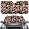 Asian Crane Bird Pattern Print Car Windshield Sun Shade