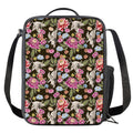 Asian Crane Bird Pattern Print Crossbody Lunch Bag