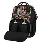 Asian Crane Bird Pattern Print Diaper Bag