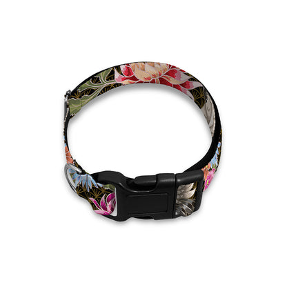 Asian Crane Bird Pattern Print Dog Collar
