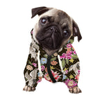 Asian Crane Bird Pattern Print Dog Zip Up Hoodie