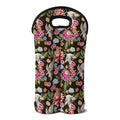 Asian Crane Bird Pattern Print Double Neoprene Wine Tote