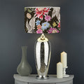 Asian Crane Bird Pattern Print Drum Lamp Shade