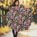 Asian Crane Bird Pattern Print Foldable Umbrella