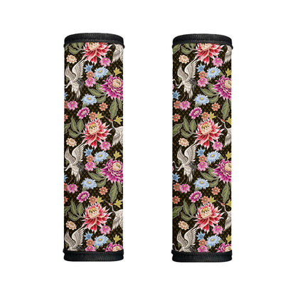 Asian Crane Bird Pattern Print Handle Covers